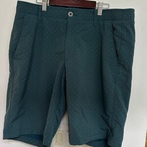 Under Armour Teal Green Flat Front Shorts for Business Casual